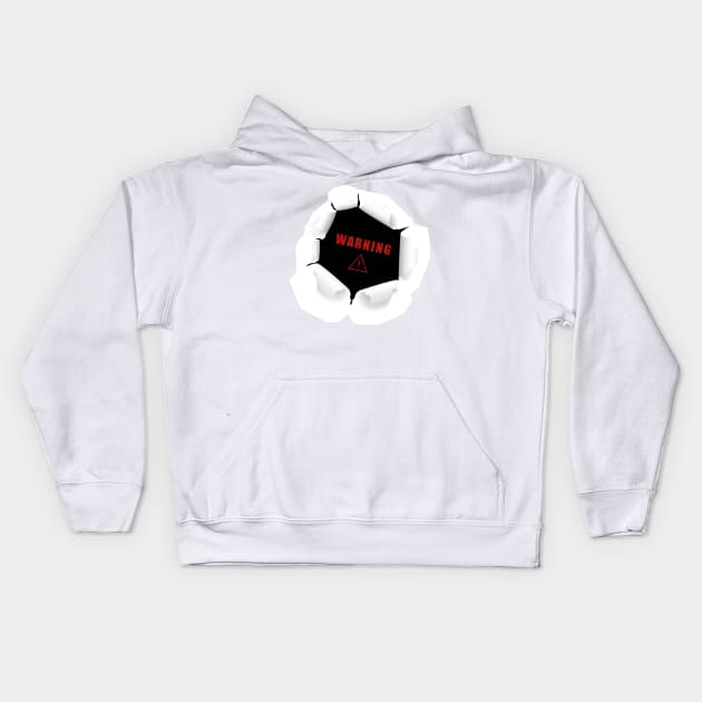 Warning Kids Hoodie by Sauher